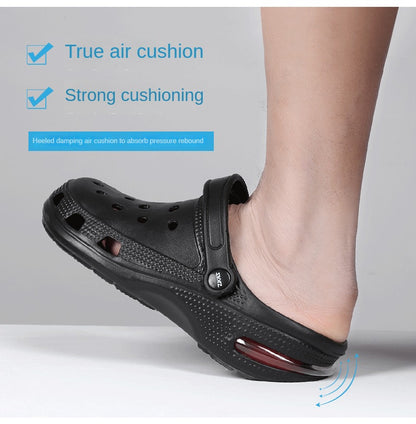 Noimim Air Cushion Cave Shoes Sandals Lightweight Large Size Beach Summer Slippers male