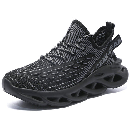 Noimim Plus size mesh shoes increase height, breathability, summer casual sports shoes male