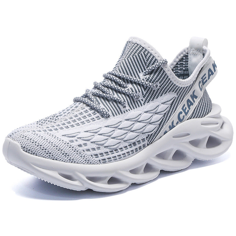 Noimim Plus size mesh shoes increase height, breathability, summer casual sports shoes male