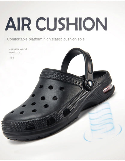 Noimim Air Cushion Cave Shoes Sandals Lightweight Large Size Beach Summer Slippers male