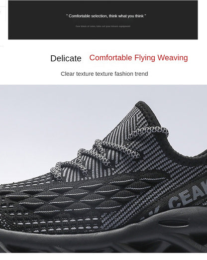 Noimim Plus size mesh shoes increase height, breathability, summer casual sports shoes male